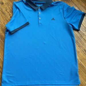 Adidas Two-Tone Blue Golf Polo
